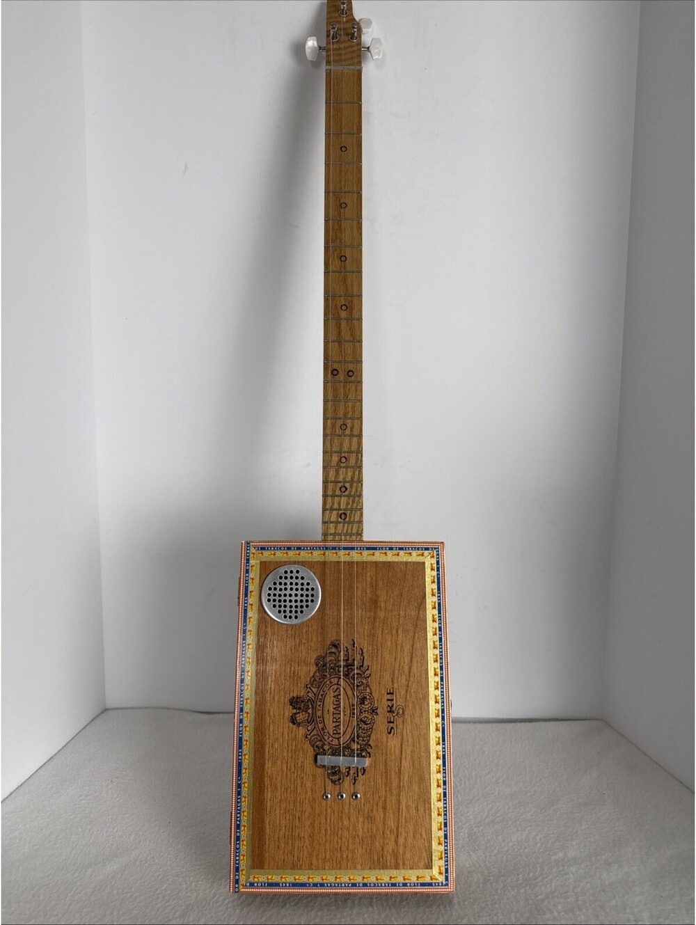 Cigar box guitar, 3 string guitar, one-of-a-kind handmade